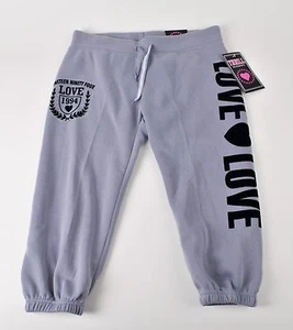 Women's Thrill Maternity Fleece Capri's Pants Size XL "LOVE 1994" Gray NWT - Picture 1 of 5