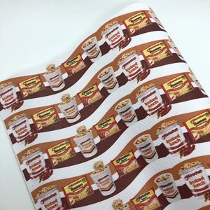 Printed Faux Leather Vinyl Roll Maruchan Soup 12x54 Inches - Picture 1 of 1