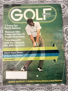 GOLF MAGAZINE DECEMBER 1975 CAROL MANN: HIT WITH THE CLUBHEAD NOT WITH YOUR BODY - Picture 1 of 14