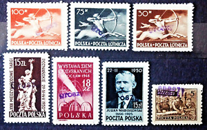 Poland - 1948-1951 Selection of Groszy Overprints - MH