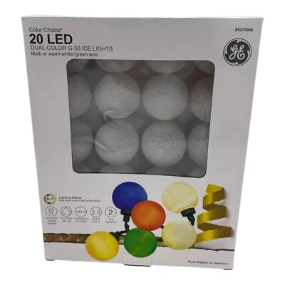 Luces de bola de hielo GE LED G50 elección de color 20 unidades multifunción blanco/multicolor Foto 1 de 2