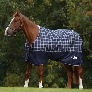 Saxon Defiant 600D Standard Neck 200g Rug - Navy/Plaid - Picture 1 of 1