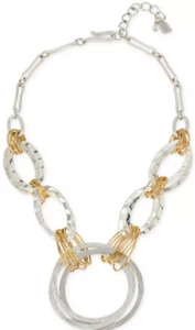 Robert Lee Morris Wire Wrapped Circle Frontal 17”+2” Necklace NWT$60 - Picture 1 of 4