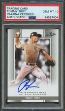 2019 Leaf Perfect Game National Showcase #200 Tommy Troy Auto PSA/DNA 10 Gem Mt