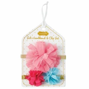 Fringe Puff Headband & Clip Set from Mud Pie for Baby 0-12 M - Picture 1 of 1