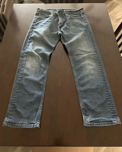 Levis 505 Stretch Jeans 35x29 Blue Regular Fit Straight Leg Denim - Picture 1 of 4
