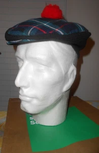 J.S. Wilson Men's Green Plaid Black Fitted 7 1/4 England Golf Paper Boy Hat Cap - Picture 1 of 5