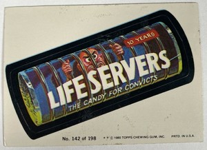 Topps Wacky Packages Series 3 No 142 Life Servers The Candy For Convicts 1980