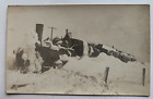 ca 1915 RR RPPC Postcard Railroad Passenger Train Engine Snow Ashawa MN (?) AZO