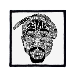Square Printed Patch - Tupac RIP Sew On Badge in 3 sizes - Picture 1 of 1