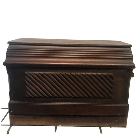 Singer Antique Sewing Machine Coffin Case Hand Crank 1896 Cover
