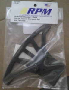 RPM 81042 BLACK WIDE FRONT BUMPER FOR TRAXXAS FITS STAMPEDE 4x4 & TELLURIDE - Picture 1 of 1
