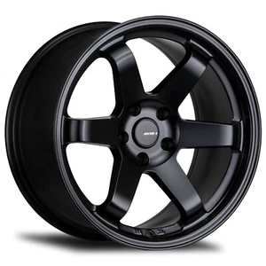 18x9.5 +24 Avid 1 AV-06 5x114.3 Matte Black Wheels (Set of 4) - Picture 1 of 3