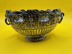 Vintage F. B. Rogers Silberplatte Monteith Sockel Schale mit Griffen USA - Bild 1 von 7