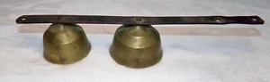 Vintage Antique 1900's Country General Store Brass Door Bells (3 bells) Strip - Picture 1 of 5
