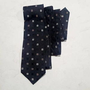 Michael Kors 100% Silk Geometric Black Brown and Silver Square Tie $60 MSRP NWOT - Picture 1 of 6