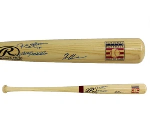 Tom Glavine, Roberto Alomar, and Billy Williams Signed Custom HOF Edition Bat - Picture 1 of 4