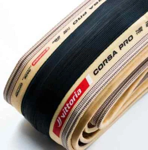 1 or 2 Vittoria Corsa Pro Tube Type - Folding Tire Skinwall 700 x26C / 28C / 30C - Foto 1 di 3