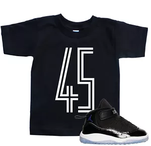 Camiseta para niños pequeños Space Jam 45 a juego con Air Js 11 Space Jam 11 zapatos - Imagen 1 de 8