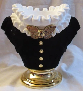 Bath & Body Works 3-Wick Candle Holder HALLOWEEN BRIDE Pedestal resin flocking - Picture 1 of 7