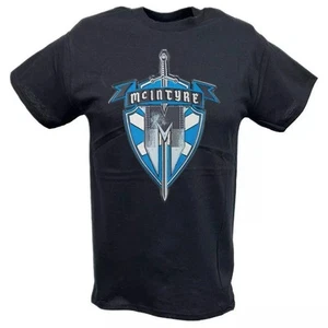 WWE Drew Mcintyre Crest Logo Black T-shirt  - Picture 1 of 5