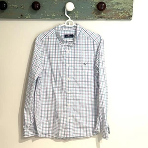 Vineyard Vines Murray Shirt Long Sleeve Button Down Multicolor Check Whale Med - Picture 1 of 9