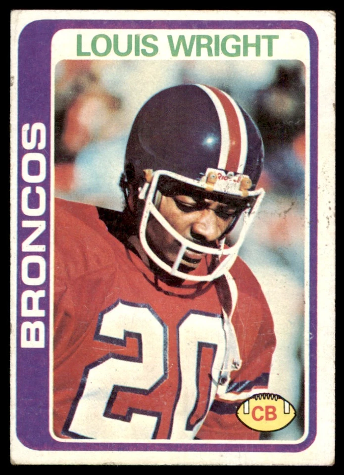 1978 TOPPS LOUIS WRIGHT . DENVER BRONCOS #420 - Image 1 of 2