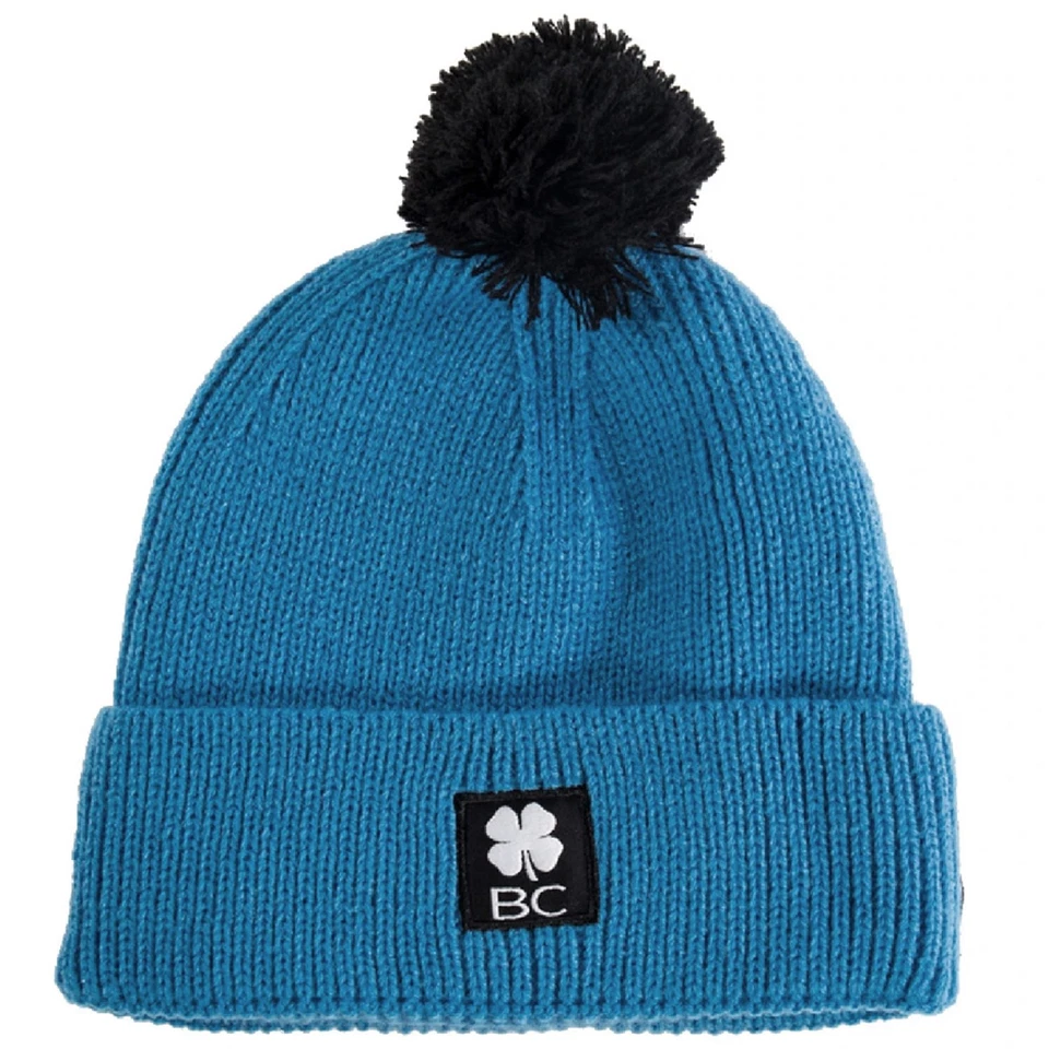 NUEVO Gorro/Sombrero de Golf de Invierno Azul Claro Pom de la Suerte Vivo Trébol Negro Foto 1 de 1
