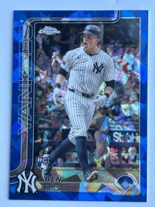 Topps 2025 cromo zafiro Ben Rice radiocontrol novato #139 Yankees - Imagen 1 de 2