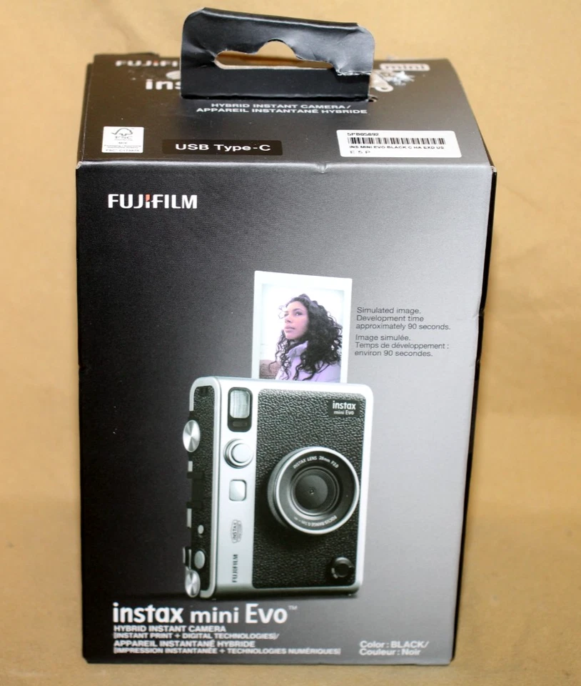 Fujifilm instax mini Evo Hybrid Instant Camera - Black - Image 1 of 1