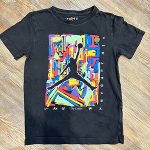 Nike Air Michael Jordan Kids' Short Sleeve T-Shirt Black, Sizes 8-10 - Picture 1 of 4