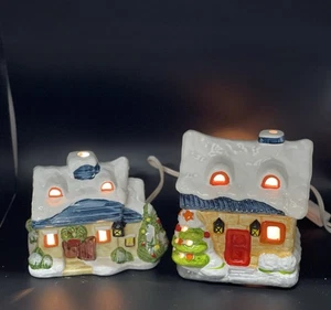 Vintage House of Lloyd Style Ceramic Christmas Village – Set of 2-Holiday Decor - Picture 1 of 14