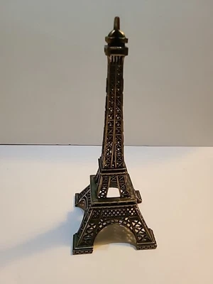  Metal Eiffel Tower Paris 7" Statue France Replica Model Souvenirs  - Image 1 of 4