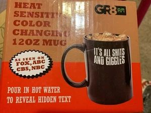 GR8AM - Heat Sensitive Color Changing 12 Oz Mug -it’s All Sh*** And Giggles New - Picture 1 of 4
