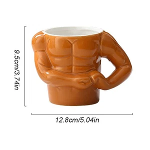 3D Ceramic Mug Muscle Mug Coffee Mug Milk Mug Office Household Water Cup Gift - Picture 1 of 11