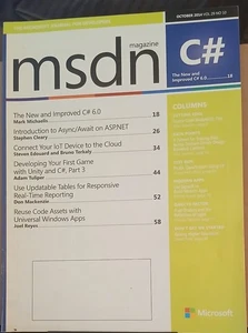 2014  OCTOBER MSDN MAGAZINE - The New and Improved C# 6.0 - Picture 1 of 2
