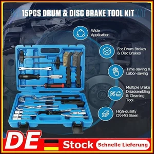 Bremstrommel Bremsen Werkzeug Satz 15-tlg für Trommelbremsen inkl. Drahtbürsten - Bild 1 von 17