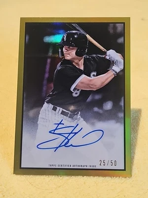 2019 Bowman Heritage Chrome Prospect GOLD REFRACTOR /50 Steele Walker Auto💥 - Image 1 of 2