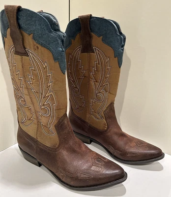 Coconuts 女式 - 8.5M 码 - 棕色/麦片人造皮革牛仔靴 Cimmaron — 第 1/4 张图片