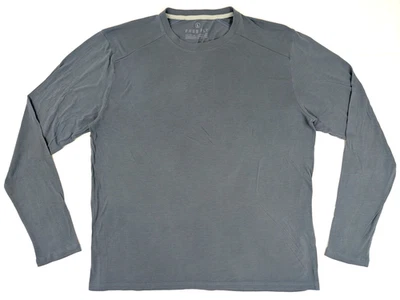 Free Fly Men’s Bamboo Long Sleeve Crew Shirt Steel Blue Lightweight Size Large - Image 1 of 4