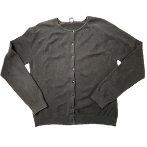 GAP DAMEN KUSCHELIGE CREW SCHWARZ 95% Baumwolle CARDIGAN - Medium - Bild 1 von 6