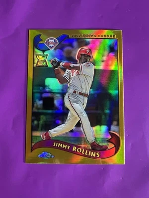 Jimmy Rollins 2002 Topps Chrome Gold Refractor #164 - GREAT CONDITION - Image 1 of 2