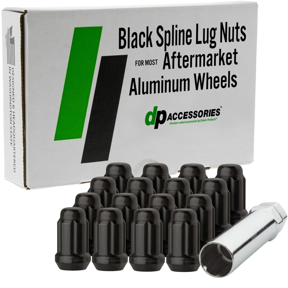 Black Lug Nuts for 1987-1989 Mercury Tracer with Aftermarket Wheels - Image 1 of 4