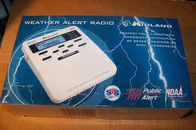 Midland WR-100 NOAA Emergency Weather & Snooze Alert, Radio & Alarm Clock - NIB - Image 1 of 4