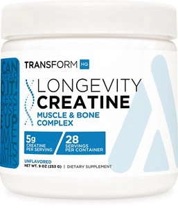 TransformHQ Healthy Aging Longevity Creatine Powder (28 Servings) Unflavored - Picture 1 of 5