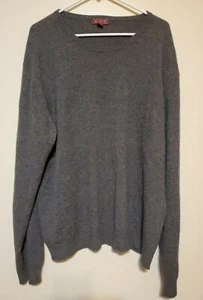 Red House 100% Cashmere SOFT Mens Gray Long Sleeve Sweater XL X-Large Smuckers - Picture 1 of 5