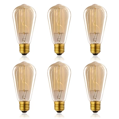 6X Halogen Bulb 40W E27 Screw Holder 220~240V ST64 Warm Light Lighting Fixtures - Image 1 of 4