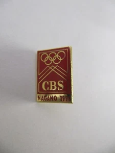 CBS Olympic Pin Nagano 1998 New 1" - Foto 1 di 2