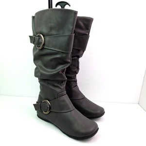 Journee Collection JC Paris Womens Size 10 Grey Fashion 15.5" Knee High Boots - Picture 1 of 14