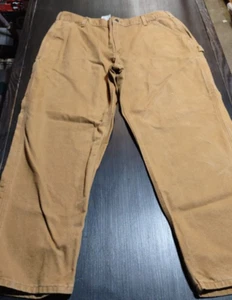 Carhartt RN#14806 Cargo Work Utility Carpenter Pants 40x30 Brown Loose Orig Fit - Picture 1 of 6